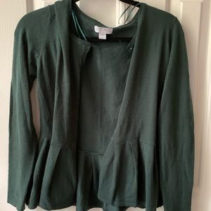 Dark Green Peplum Sweater (Cotton On)